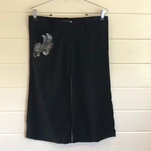 Velvet cropped pants